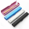 4 Pack Aluminum Travel Toothbrush Cases with Ventilation - Portable & Hygienic - Black, Silver, Pink, Blue