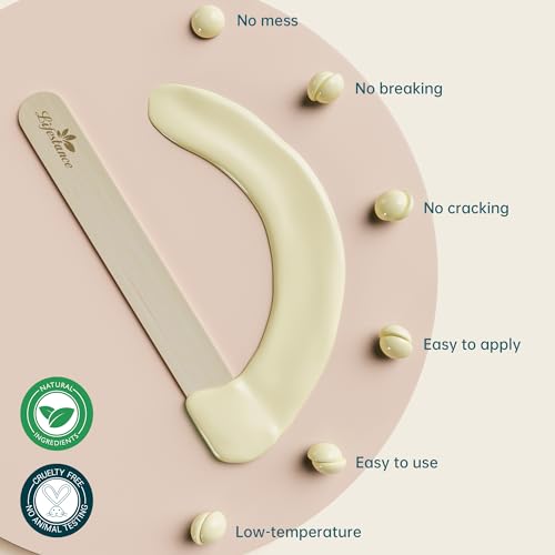 Beige Hard Wax Beads for Hair Removal - Coconut & Almond Oil, 15.87 oz - Sensitive Skin