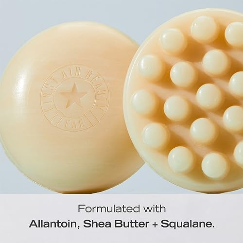 First Aid Beauty - Gentle Cleansing Bar, Luxurious Soap Bar Body Wash with Squalane, Allantoin, and Shea Butter for Smooth, Clean Skin, Fragrance-Free, Safe for Sensitive Skin, 4.5 oz, 3ct