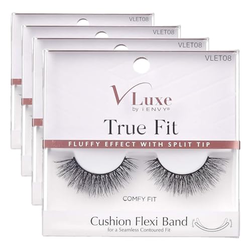 False Eyelashes Pack of 4 - Natural Volume & Comfortable Fit, 1 Count Variation