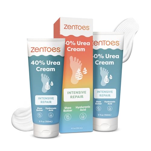 Urea Foot Cream 40% with Shea & Hyaluronic Acid - 5 oz Pack of 2 for Cracked Heels