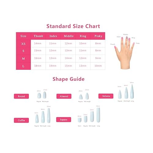 LOVFUL Press on Nails The Wonderful Meadow | Handmade with Full Covered Crystals | Reusable Fake Nails | Square Mid length 1.7in | H224-S
