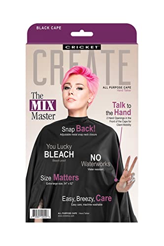 All Purpose Cricket Hand Talker Salon Capes with Hand Openings – Black