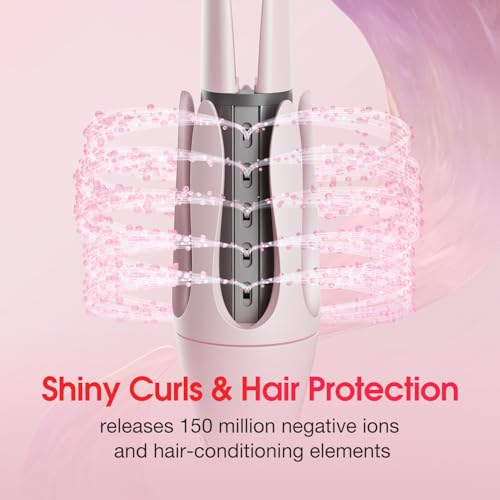 Automatic Rotating Curling Iron 1 Inch - Titanium Coating, Safe & Easy for Long-Lasting Shine