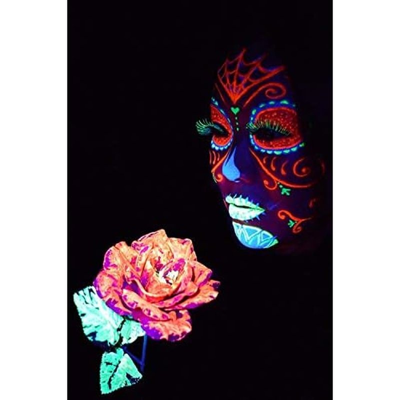 Blacklight Face and Body Paint 0.34oz - Set of 8 Tubes - Neon Fluorescent (All Colours)