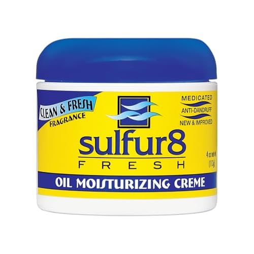 Sulfur 8 Fresh Oil Moisturizing Medicated Anti-Dandruff Creme 4 oz ? Helps Control Dandruff, Moisturizes Dry Scalp, Clean & Fresh Fragrance, For All Hair Types