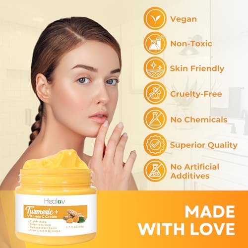 Vitamin C Face Cream Firming Moisturizer Skin Care Facial Lotion, Potent Vitamin C Gel Cream For Face Targets Dry Skin, Age Spots, Wrinkles, Hyperpigmentation, & Sun Damaged Skin, 1.5 Fl Oz