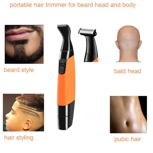 Men's Body Hair Trimmer and Grooming Kit - Wet Dry Groin, Face, Beard, Head Shaver