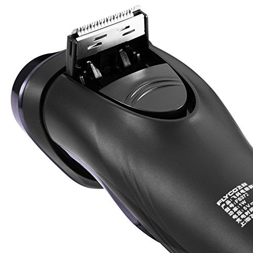 Flyco FS372 Men's Waterproof Electric Shaver IPX7 Wet & Dry Rechargeable Rotary Razor with Pop-up Trimmer, Dark Violet