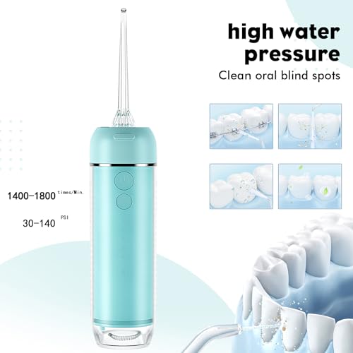 Pink Portable Cordless Water Dental Flosser - 5 Modes, 200ml Tank, IPX7 Waterproof