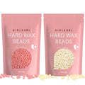 Rose and Cream Hard Wax Beads for Coarse and Sensitive Skin, 2-Pack - 1lb for Full Body Hair Removal, 1lb for Brazilian Bikini, Eyebrow, Facial