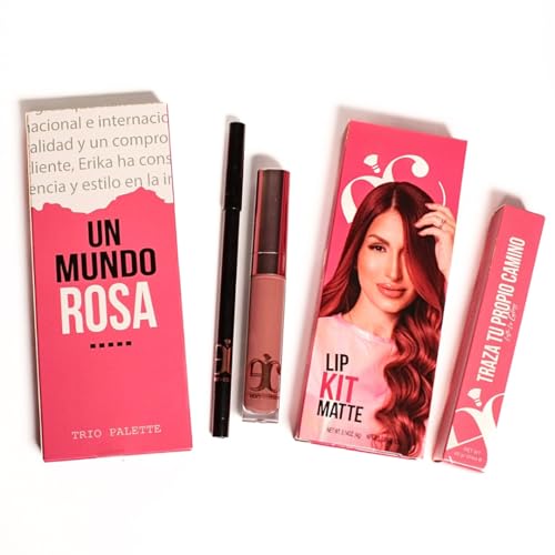 Erika's Makeup Kit - Matte Lip Kit + Gloss + Contour, Blush & Highlighter Palette