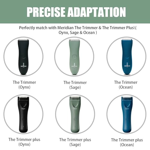 Replacement Blades Compatible with Meridian Trimmer, Hygienic Ceramic Replacement Blades for Meridian Body Trimmer,Green