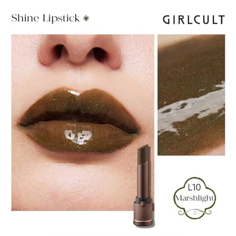 GIRLCULT Hydrating Glossy Lipstick ? Long Lasting Tinted Lip Balm, Non Sticky Lip Oil Balm with Glass Shine Finish for Smooth, Moisturized Lips (L10)