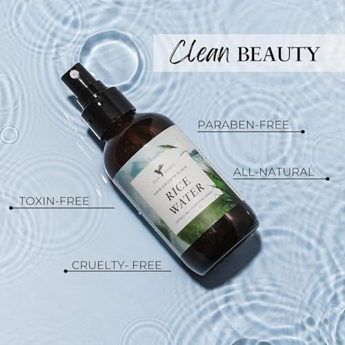 HAPPIE HUMMINGBYRD Fermented Rice Water Hair Growth Spray 4oz Pack of 2 for Thicker, Shinier Hair