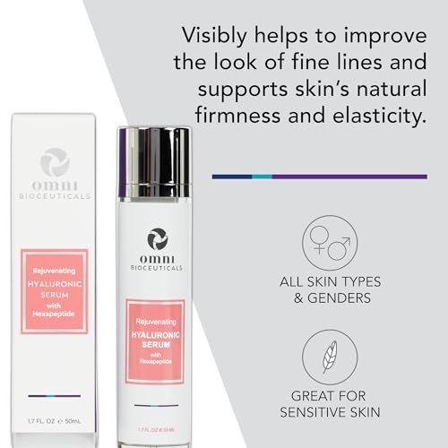 Omni Bioceuticals Rejuvenating Hyaluronic Serum with Hexapeptides, 50ml