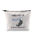 G2TUP Husky Lover Gift - Aroooooooo Do You Not Understand Makeup Bag - Husky Mom Cosmetic Bag - Zipper Travel Bag (White)