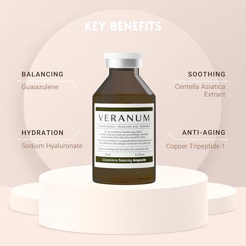 Cicazulene Balancing Ampoule ? Blue Tansy & Centella EV Serum for Redness Relief | MicroFusion 2X Absorption System | Oil Control + Peptide Hydration for Sensitive, Balanced Skin (1.2 fl oz)