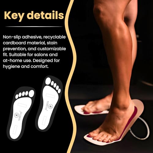 Black Disposable Spray Tan Feet Pads 120 Pairs Non-Slip for Sunless Tanning