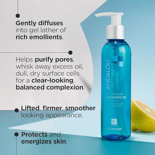 Citrus Kombucha Facial Cleansing Gel for Oily Skin - 6 Fl Oz Pack of 2