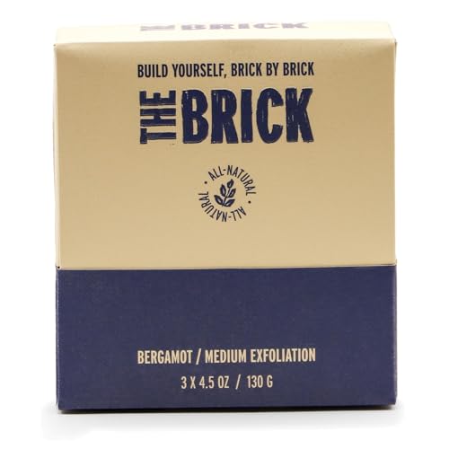 The Brick pH Balanced Bar Soap for Men 3 Pack - Bergamot Scent, Executive Variation