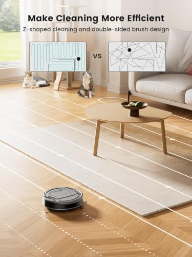 Robot Vacuum Cleaner with WiFi App Alexa Control 4000Pa Suction Slim Design