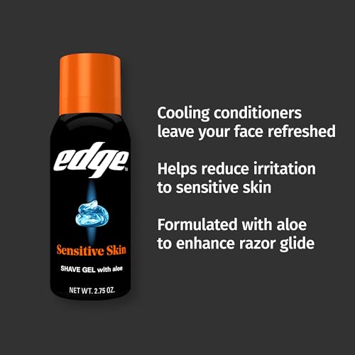 Edge Shaving Gel for Men Sensitive Skin 2.75 oz Pack of 12 - Cooling & Moisturizing