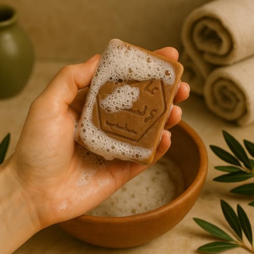 Natural Aleppo Soap 2-Pack - Handmade Organic Soap Bars, 25% Laurel Oil & 75% Olive Oil, 190g Each - Premium Natural Skincare for All Skin Types