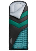 RANGLAND Black Inflatable Sleeping Bag with Built-in Pad & Foot Pump - 80x30