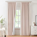 Pink Central Park Pinch Pleat Blackout Curtain Panel with Hooks - 40 x 102 Inches, Pack of 2