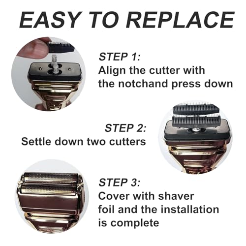 TRAH Gold FXONE Shaver Replacement Foil & Cutter Pack for BaBylissPRO FXONE - 2 Pack