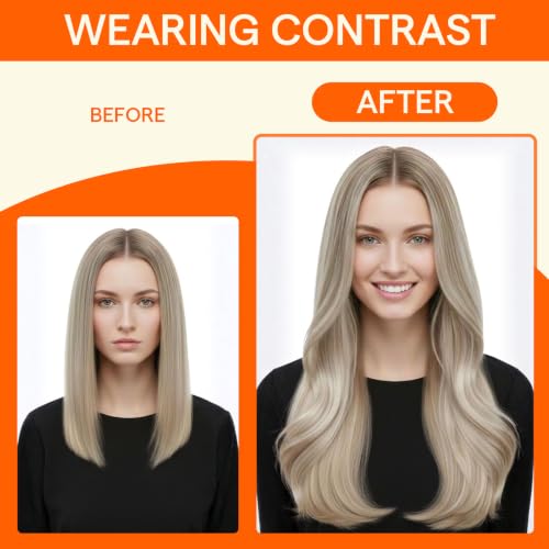 Full Shine Itip Human Hair Extensions 18 Inch Platinum Blonde - C# 60