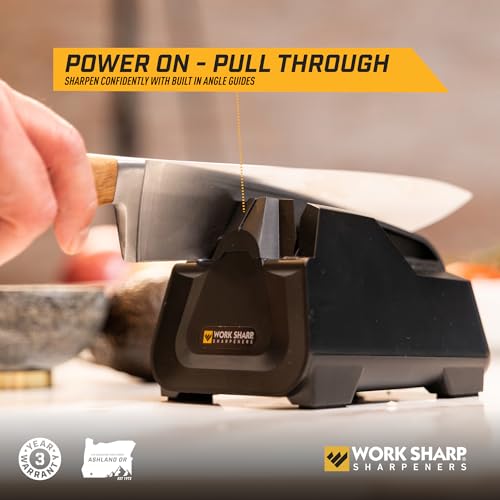 Work Sharp Electric Kitchen Knife Sharpener - Black, Fast & Easy Edge