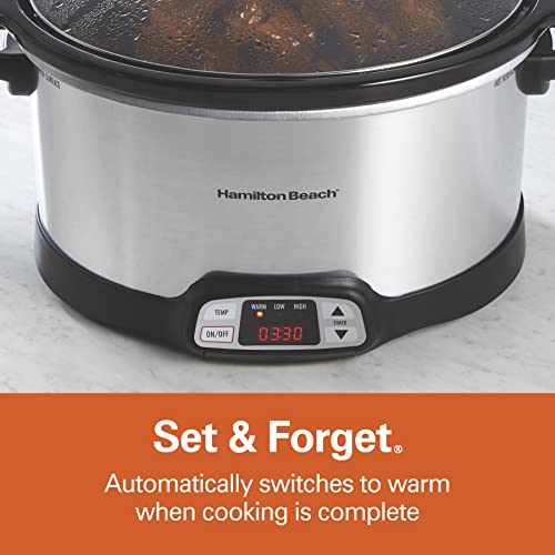 8 Qt Programmable Slow Cooker with Timer & Removable Stoneware