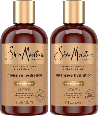 SheaMoisture Hydration Hair Milk with Manuka Honey & Mafura Oil 8 oz Pack of 2