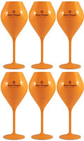 6-Pack Yellow Polycarbonate Champagne Flutes - Poolside Glasses Set