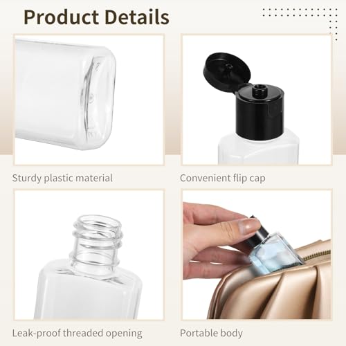 Black 1 oz Travel Bottle Set - Refillable Hand Sanitizer & Lotion Containers