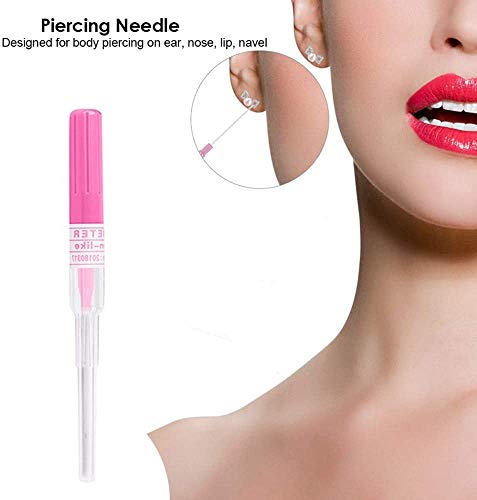 SUMPIGGER 50Pcs 24G Piercing Needles for Ear Nose Body Tattoo Kit