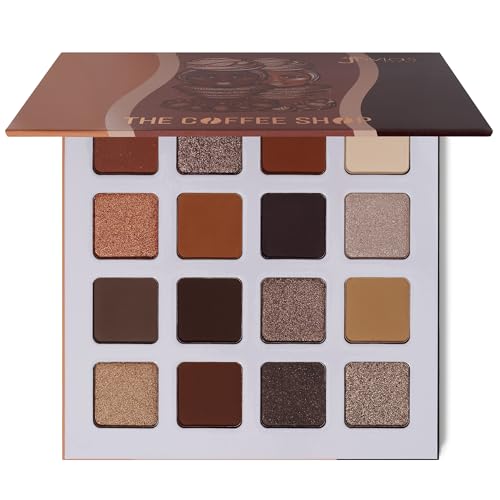 Juvia's Place Coffee Shop Eyeshadow Palette - 16 Pigments for Eye Makeup