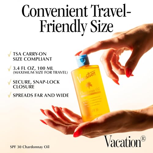 Vacation Chardonnay Oil SPF 30 Sunscreen Oil, 3.4 fl oz x2 - Travel Pack