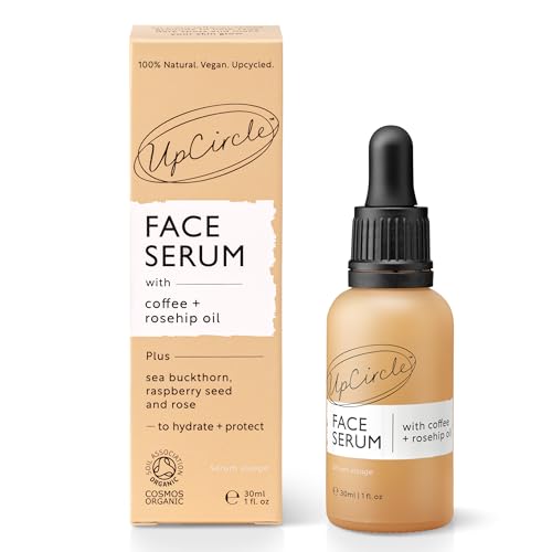 Organic Face Serum with Coffee Oil, Vitamin C & Rosehip for Brightening - Vegan & Cruelty-Free - 1oz
