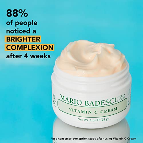Mario Badescu Vitamin C Cream – Lightweight Daily Moisturizer with Niacinamide, 1 fl oz
