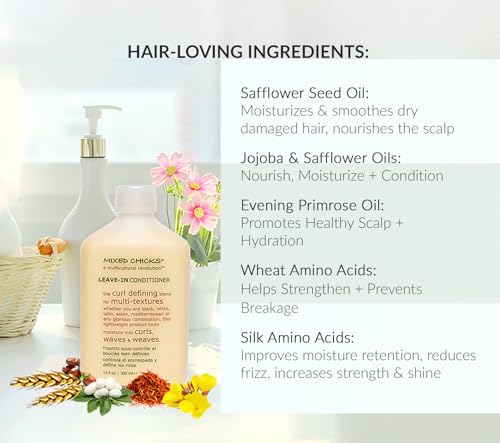 Mixed Chicks Curl Defining & Frizz Eliminating Leave-In Conditioner - 10 Fl Oz Pack of 3