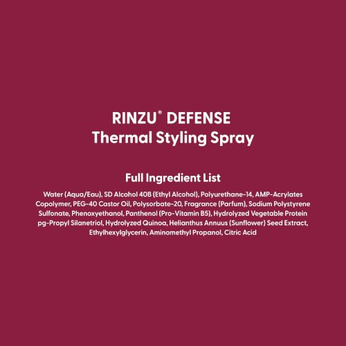 Bergamot 8oz Heat Defense Thermal Styling Spray with Castor Oil & ProVitamin B5 - Frizz Control & Shine