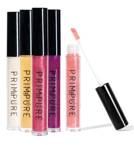 Mineral Lip Gloss Set - Natural Organic Non-Toxic Kids Lip Makeup Pack of 5