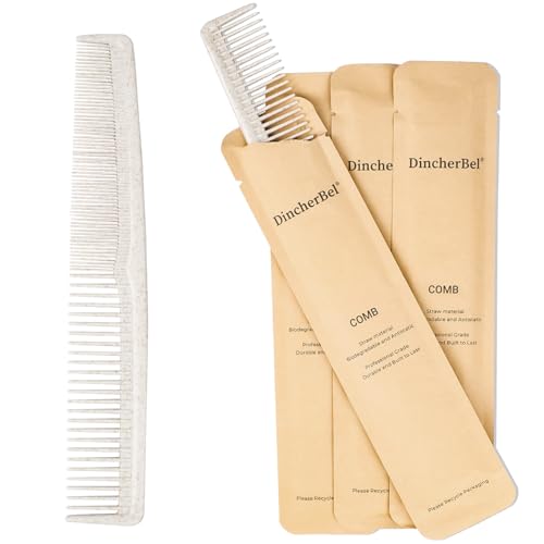 Disposable Wheat Straw Hair Combs Bulk 100 Pack - Light, Durable & Gentle on Scalp