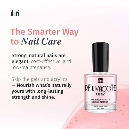 duri Rejuvacote 1 Nail Strengthener, Maximum Effect Formula, For brittle, weak, or post-damage nails (Pack of 3-0.45 fl. oz. each)