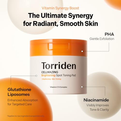 Exfoliating Vitamin C Toning Pads for Radiant Skin - 70 Count