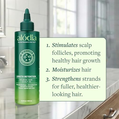ALODIA Nourishing Hair & Scalp Oil with Avocado & Rosemary - 8.5 Fl Oz