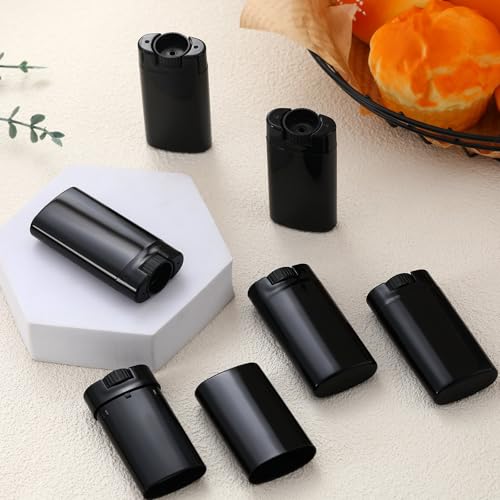 Black 100 Pcs Refillable Travel Deodorant Containers 15ml for DIY Lip Balm